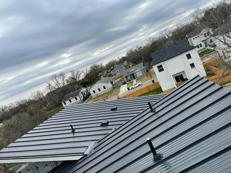 Standing seam metal roof panels with vents for Skylight Repair in Crest Hill